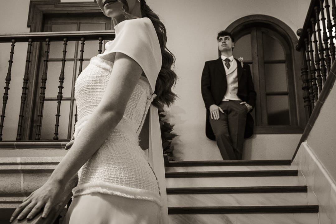 Instantánea romantica de boda en Cádiz