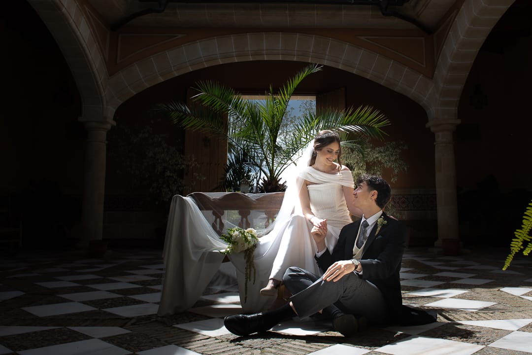 Reflejo cercano con gesto