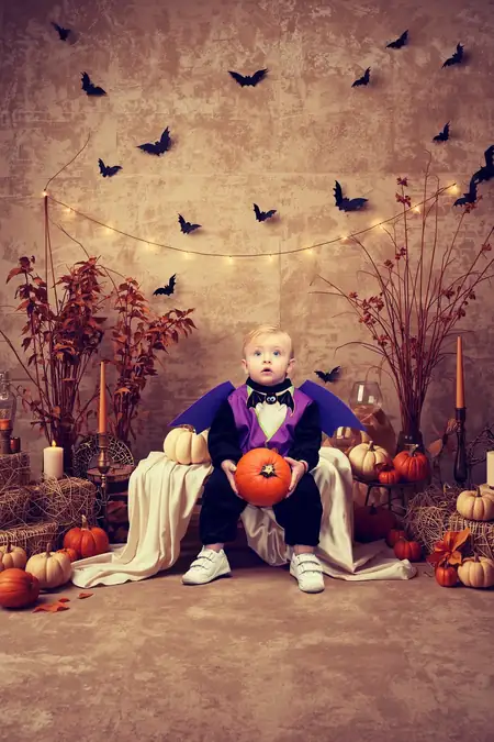 Niño pequeño con expresión curiosa al aire libre