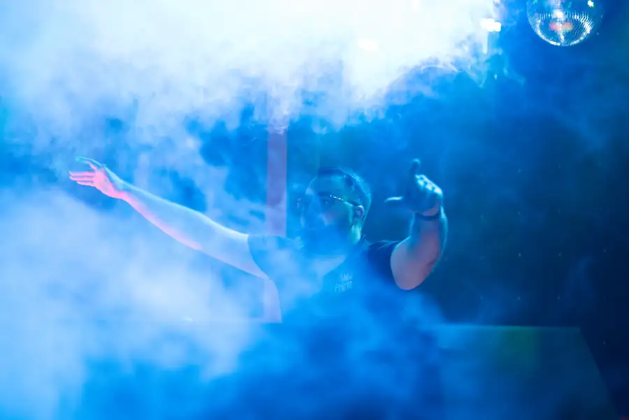 Retrato espontáneo durante un evento corporativo