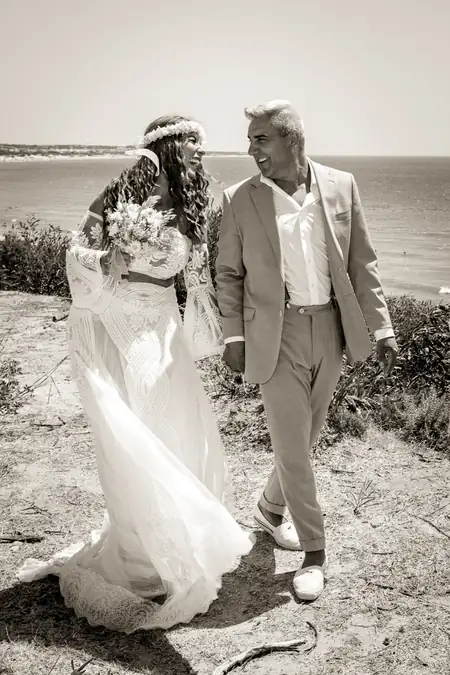 Boda en la playa con vista al mar